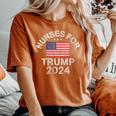 Nurses For Trump 2024 Women's Oversized Comfort T-Shirt Yam