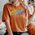 Ohio Lgbtq Pride Rainbow Pride Flag Women's Oversized Comfort T-Shirt Yam