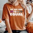 Owl Equal Asexual Pride Equality Ace Flag Animal Lgbtq Women's Oversized Comfort T-Shirt Yam