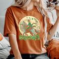 Patrick's Leprechaun Riding Wolf Vintage Loves Wolves Women's Oversized Comfort T-Shirt Yam