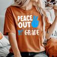 Peace Out 12Th Grade Graduation Last Day School Student Bday Women's Oversized Comfort T-Shirt Yam