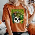 Philodendron House Plant Lover Skull Aroids Head Planter Women's Oversized Comfort T-Shirt Yam