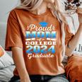 Proud Mom Of 2024 College Graduate Family 24 Graduation Women's Oversized Comfort T-Shirt Yam