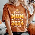 Proud Mom Of A Class Of 2024 Graduate Mom Senior 2024 Women's Oversized Comfort T-Shirt Yam