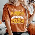 Proud Mom Of Two 2024 Graduates Mother Class Of 2024 Senior Women's Oversized Comfort T-Shirt Yam