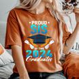 Proud Sister Of Two 2024 Graduates Twin Family Graduation Women's Oversized Comfort T-Shirt Yam