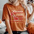 A Queen Was Born In April Girls April Birthday Queen Women's Oversized Comfort T-Shirt Yam