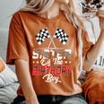 Race Car Sister Of The Birthday Boy Racing Family Pit Crew Women's Oversized Comfort T-Shirt Yam