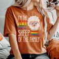 Rainbow Sheep Gay Sheep Of The Family Lgbtq Stuff Lesbian Women's Oversized Comfort T-Shirt Yam