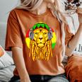 Rastafarian Lion Leo Horoscope Zodiac Sign Rasta Women Women's Oversized Comfort T-Shirt Yam