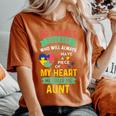 There's This Boy He Calls Me Aunt Autism Awareness Auntie Women's Oversized Comfort T-Shirt Yam