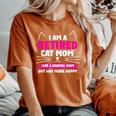 Retired Cat Lover Mom Retirement Life Graphic Women's Oversized Comfort T-Shirt Yam