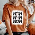 Retro Baseball Mama Distressed Lightning Bolt Mom Life Women's Oversized Comfort T-Shirt Yam