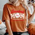 Retro Baseball Mom Like A Normal Mom But Louder And Prouder Women's Oversized Comfort T-Shirt Yam