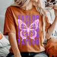 Retro Taylor First Name Personalized Groovy Birthday Girl Women's Oversized Comfort T-Shirt Yam Retro Taylor First Name Personalized Groovy Birthday Girl Women's Oversized Comfort T-Shirt Yam