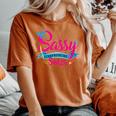Sassy Scrapbooking Sister Fun Crafting Women's Oversized Comfort T-Shirt Yam