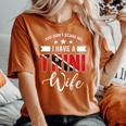 Scare Me Trini Wife Trinidad And Tobago Flag Women's Oversized Comfort T-Shirt Yam