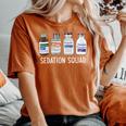 Sedation Squad Pharmacology Crna Icu Nurse Appreciation Women's Oversized Comfort T-Shirt Yam