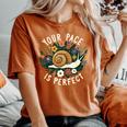 Snail Lover Cottagecore Forestcore Positive Quote Kid Women's Oversized Comfort T-Shirt Yam