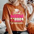 Super Proud Mom Of 2024 Kindergarten Graduate Awesome Family Women's Oversized Comfort T-Shirt Yam