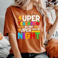 Super Teacher By Day Super Tired By Night Women's Oversized Comfort T-Shirt Yam