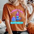 Todays My Birthday Llama Birthday Party Decorations Boys Kid Women's Oversized Comfort T-Shirt Yam