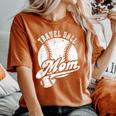 Travel Ball Mom Vintage Softball Mom Baseball Mom Women's Oversized Comfort T-Shirt Yam