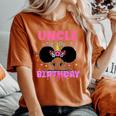 Uncle Of The Birthday Girl Melanin Afro Unicorn Princess Women's Oversized Comfort T-Shirt Yam