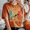 Never Underestimate An Old Lady Bjj Brazilian Jiu Jitsu Women's Oversized Comfort T-Shirt Yam