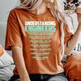 Understanding Engineers Mechanical Sarcastic Engineering Women's Oversized Comfort T-Shirt Yam