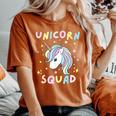 Unicorn Squad Cute Rainbow Lover Family Birthday Girls Party Women's Oversized Comfort T-Shirt Yam