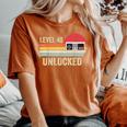 Unlocked Level 40 Birthday Video Game Controller Women's Oversized Comfort T-Shirt Yam