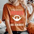 Valentine Weirdo Has A Beardo Women's Oversized Comfort T-Shirt Yam