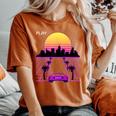 Vaporwave Sunset Synthwave Cyberpunk Outrun 80S Women Women's Oversized Comfort T-Shirt Yam