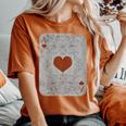 Vintage Poker Playing Cards Ace Of Hearts Women's Oversized Comfort T-Shirt Yam