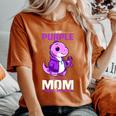 I Wear Purple For My Mom Lupus Awareness Dinosaur Women's Oversized Comfort T-Shirt Yam