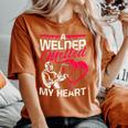 A Welder Melted My Heart Welding Lover Wife Women's Oversized Comfort T-Shirt Yam
