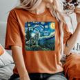 Wolf Starry Night Howling Moon For Kid Women's Oversized Comfort T-Shirt Yam