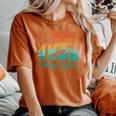 Woman Surfing Beach Wave Rider Retro Vintage Sunset Cute Women's Oversized Comfort T-Shirt Yam