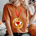 World's Best Mom Gold Medal Mother's Day Women's Oversized Comfort T-Shirt Yam