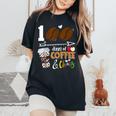 100 Days Of Coffee 100Th Day Of School For Teacher Student Women's Oversized Comfort T-Shirt Black