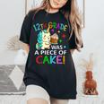 12Th Grade 12 Piece Of Cake Last Day Of School Senior Grad Women's Oversized Comfort T-Shirt Black