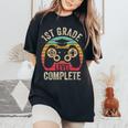 1St Grade Level Complete Graduation Class 2024 Boys Gamer Women's Oversized Comfort T-Shirt Black