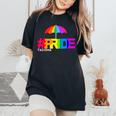 2024 Pnw Gay Pride Event Tacoma Wa Rainbow Flag Lgbtqia Ally Women's Oversized Comfort T-Shirt Black