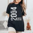 20Th Birthday 20 Years Old Man Woman Vintage 2004 Women's Oversized Comfort T-Shirt Black