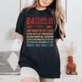 24 Years As Husband & Wife 24Th Anniversary For Couple Women's Oversized Comfort T-Shirt Black