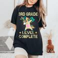 3Rd Grade Level Complete Gamer 2024 Graduation Unicorn Dab Women's Oversized Comfort T-Shirt Black