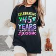 45Th Birthday 45 Year Old Tie Die Birthday Women's Oversized Comfort T-Shirt Black