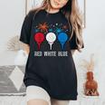 4Th July Red White Blue Golf Patriotic Golfer Dad Women Women's Oversized Comfort T-Shirt Black