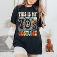 This Is My 70'S Costume 70S Party Outfit Groovy Hippie Disco Women's Oversized Comfort T-Shirt Black